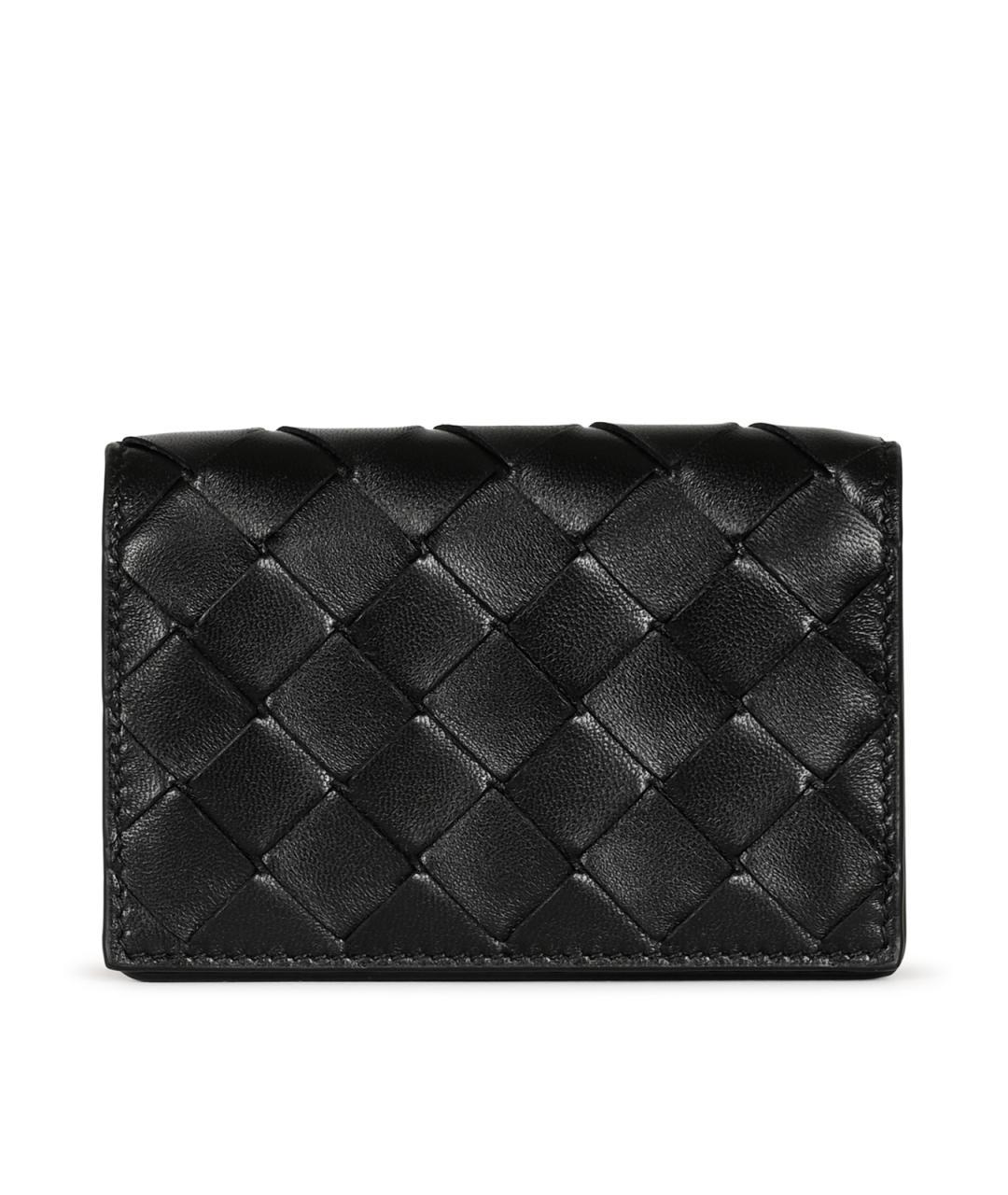 BOTTEGA VENETA Черный кожаный кошелек, фото 1