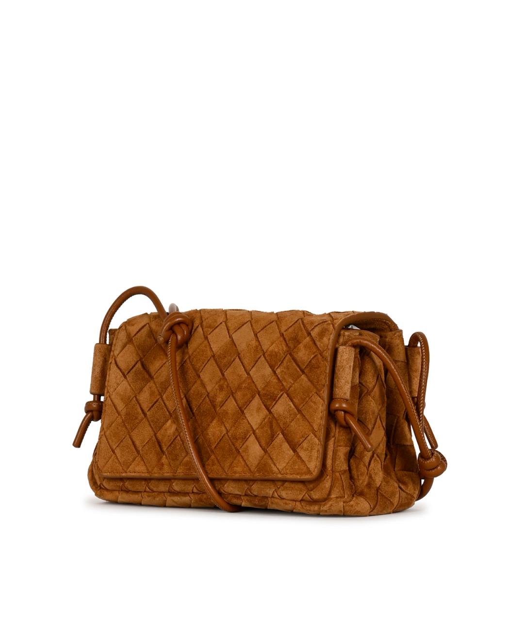 BOTTEGA VENETA Коричневая замшевая сумка через плечо, фото 4
