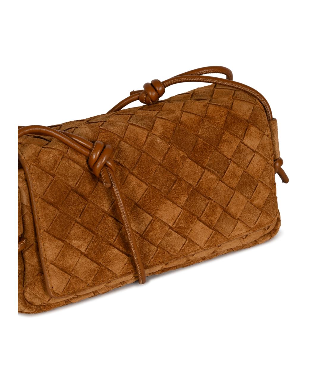 BOTTEGA VENETA Коричневая замшевая сумка через плечо, фото 8
