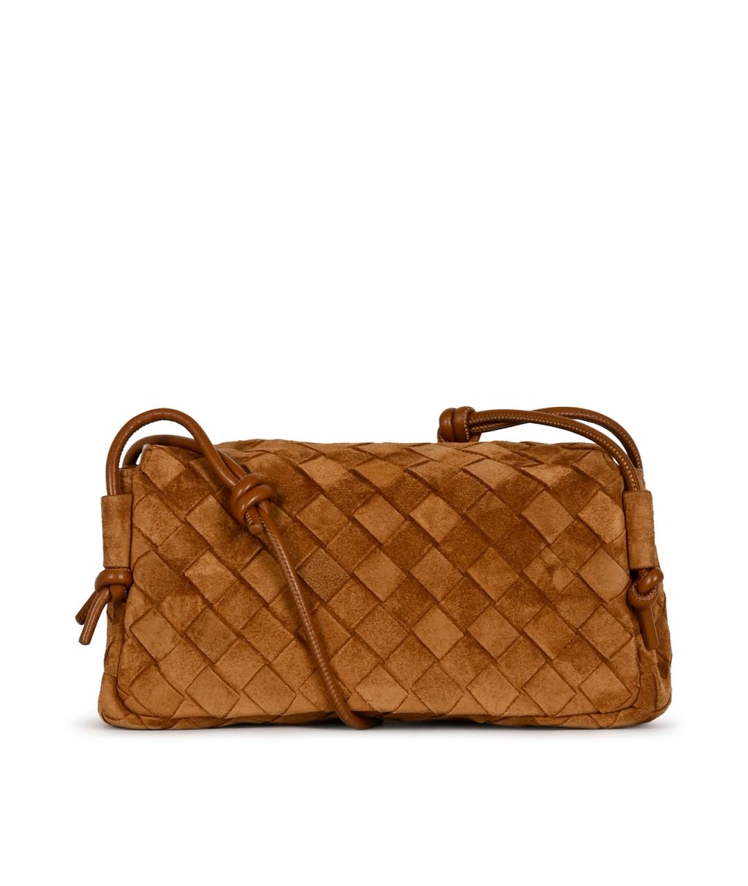 BOTTEGA VENETA Коричневая замшевая сумка через плечо, фото 6