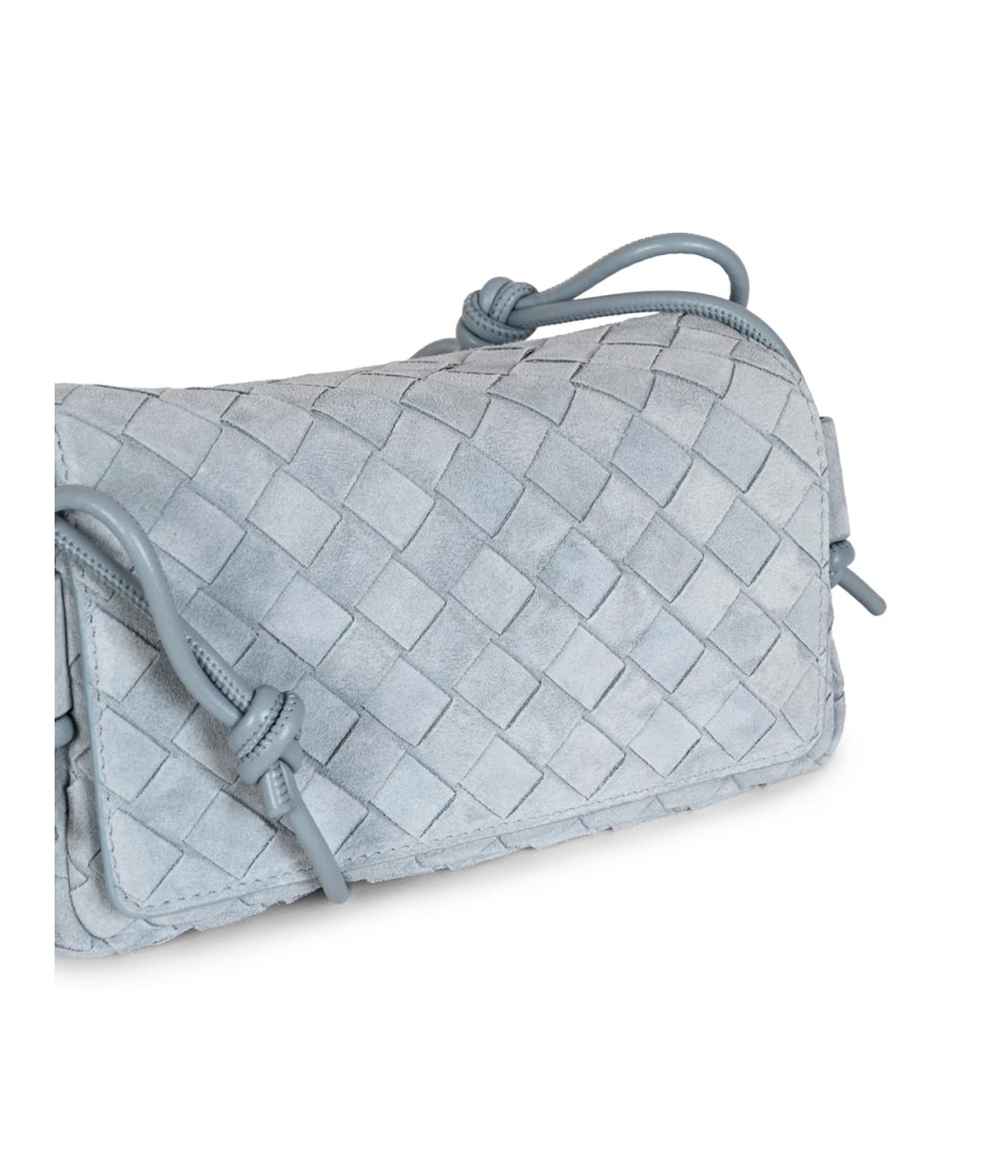 BOTTEGA VENETA Голубая замшевая сумка через плечо, фото 7