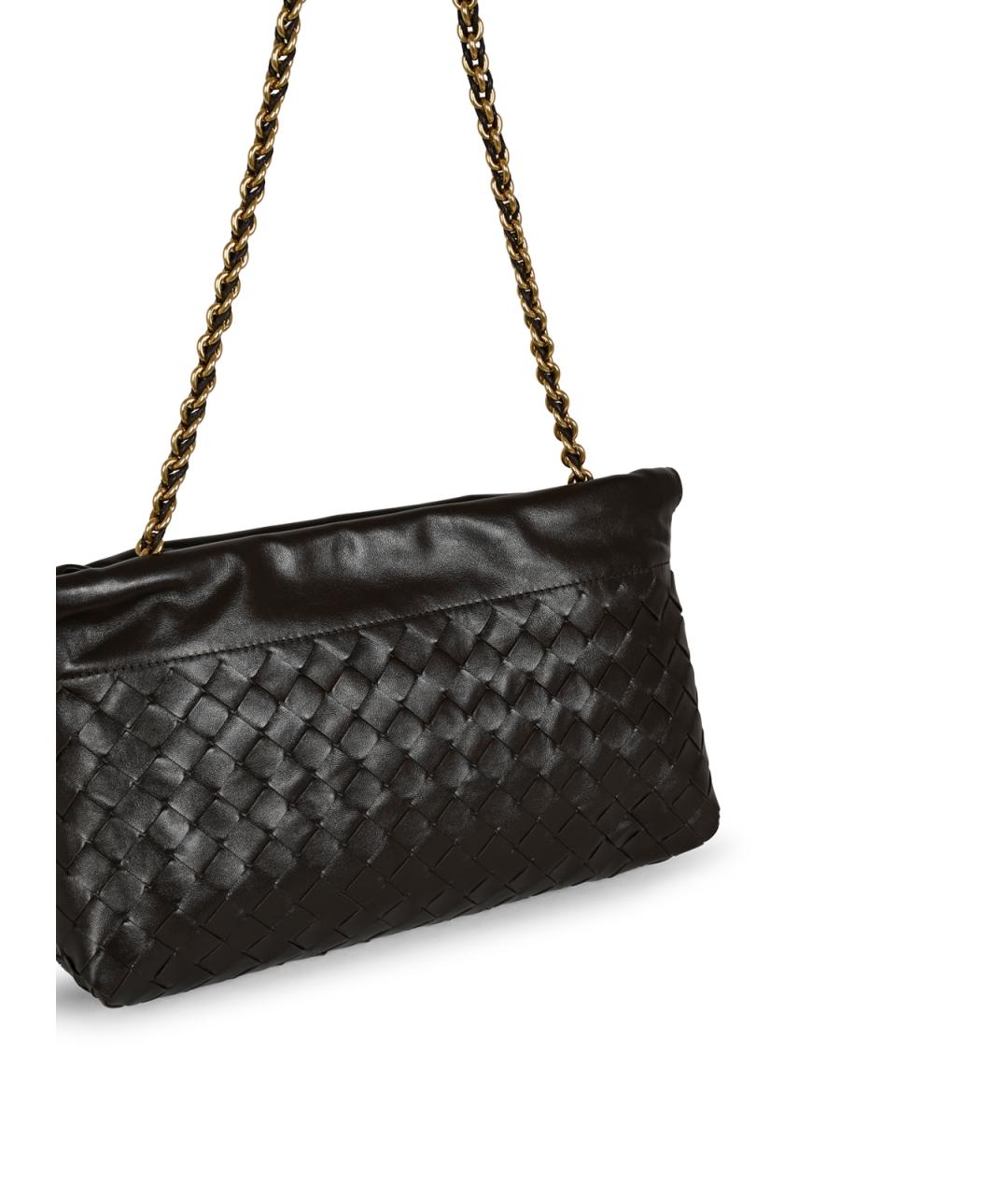 BOTTEGA VENETA Коричневая кожаная сумка через плечо, фото 7