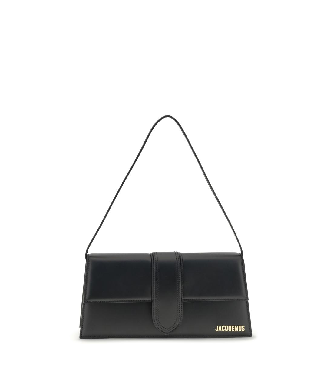 JACQUEMUS Черная кожаная сумка через плечо, фото 1