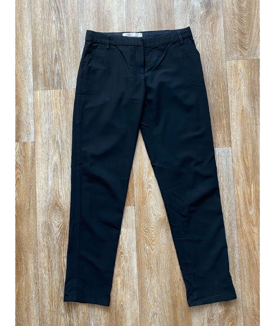 BLUMARINE Черные вискозные прямые брюки, фото 6