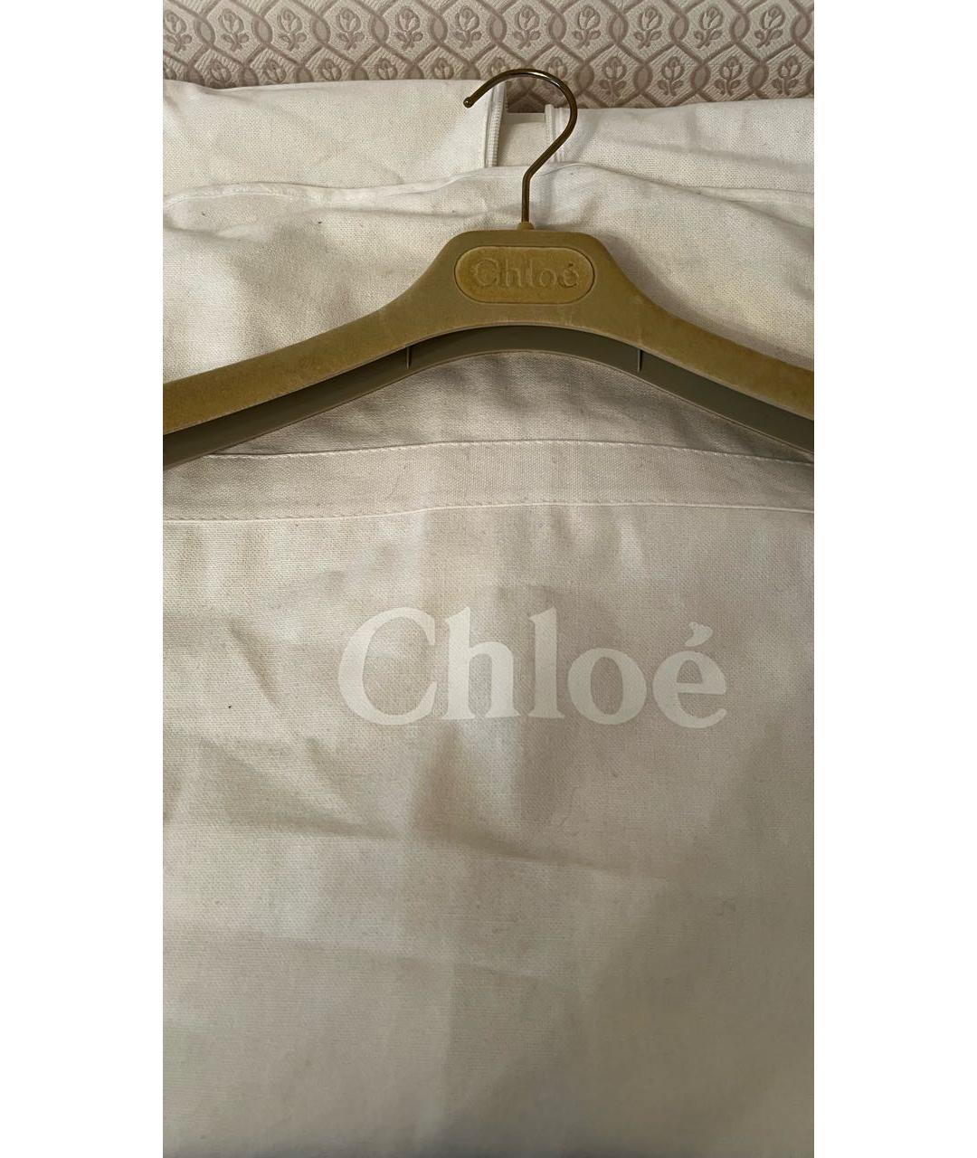 CHLOE Бежевое кожаное пальто, фото 5