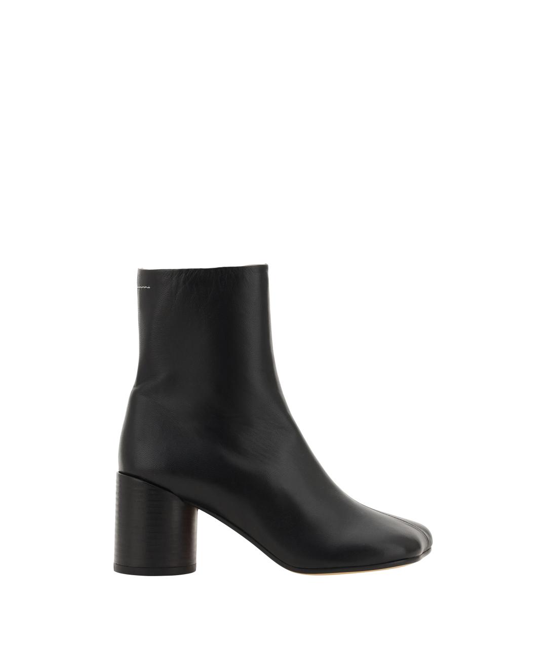 MM6 MAISON MARGIELA Черные кожаные ботинки, фото 1