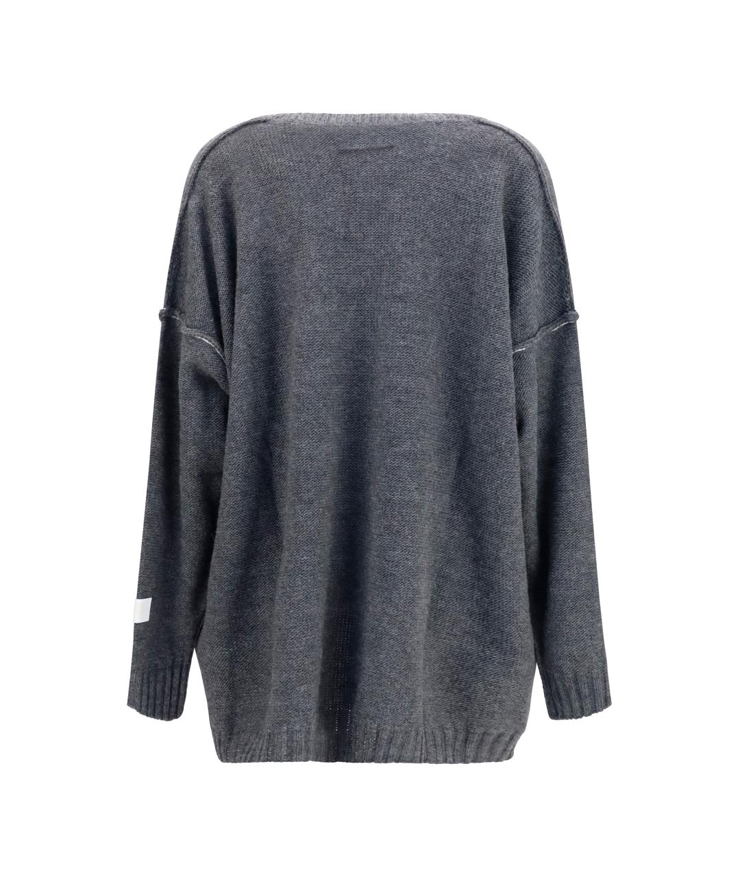 MM6 MAISON MARGIELA Серый синтетический джемпер / свитер, фото 2