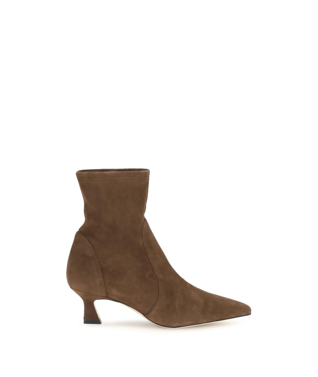 STUART WEITZMAN Коричневые замшевые ботинки, фото 1