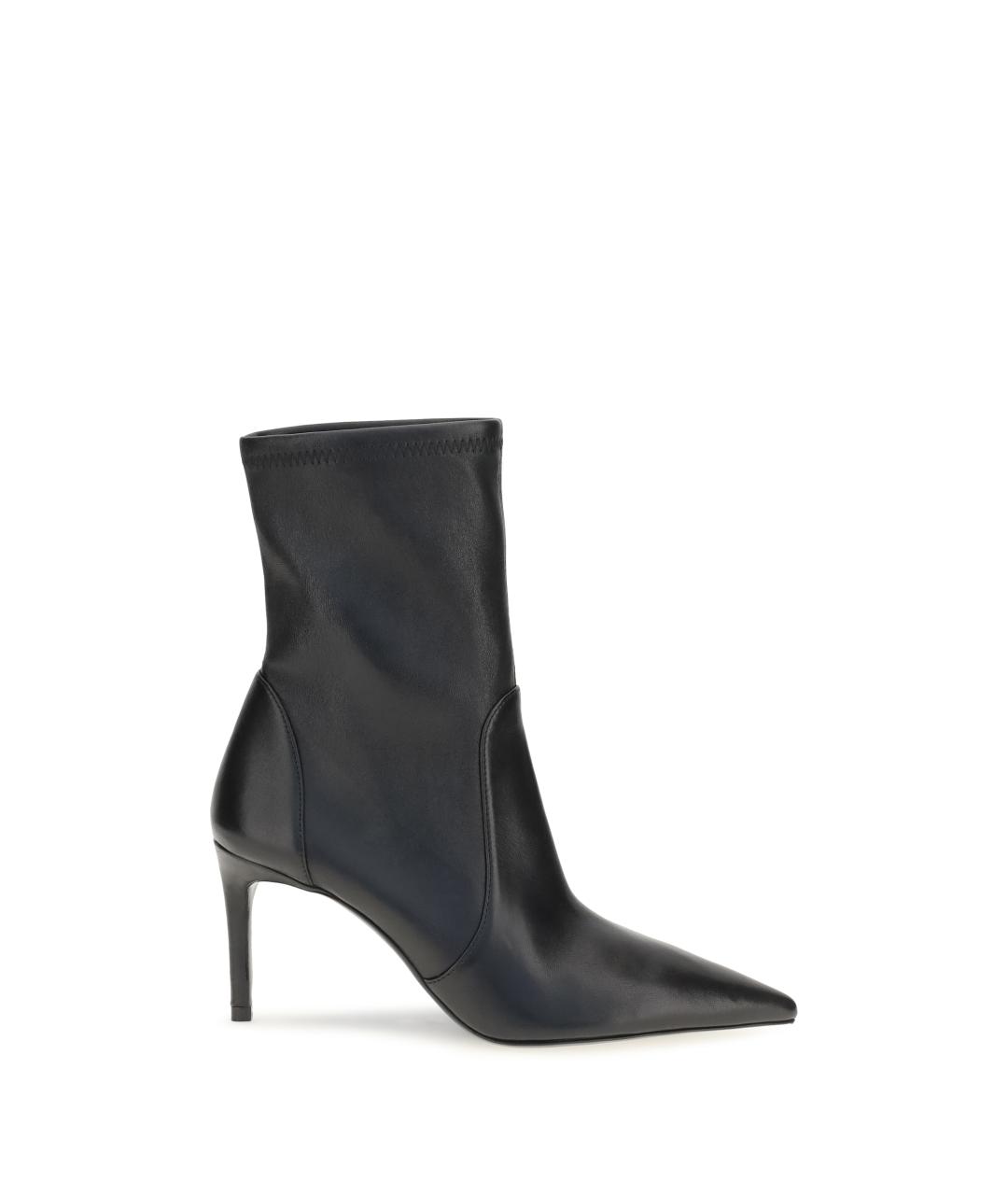 STUART WEITZMAN Черные кожаные ботинки, фото 1
