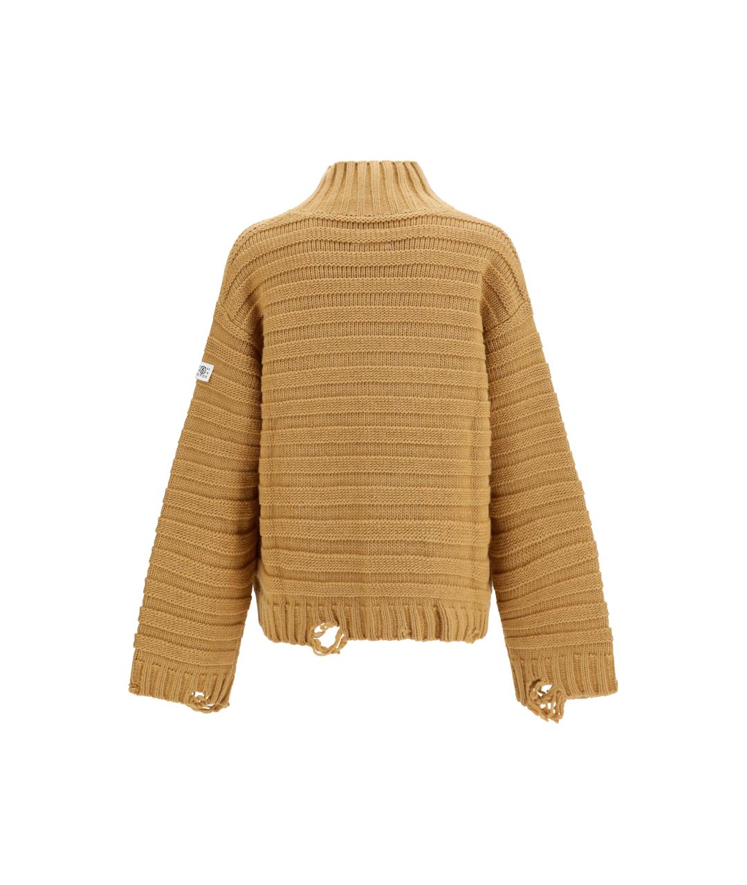 MM6 MAISON MARGIELA Бежевый шерстяной джемпер / свитер, фото 2