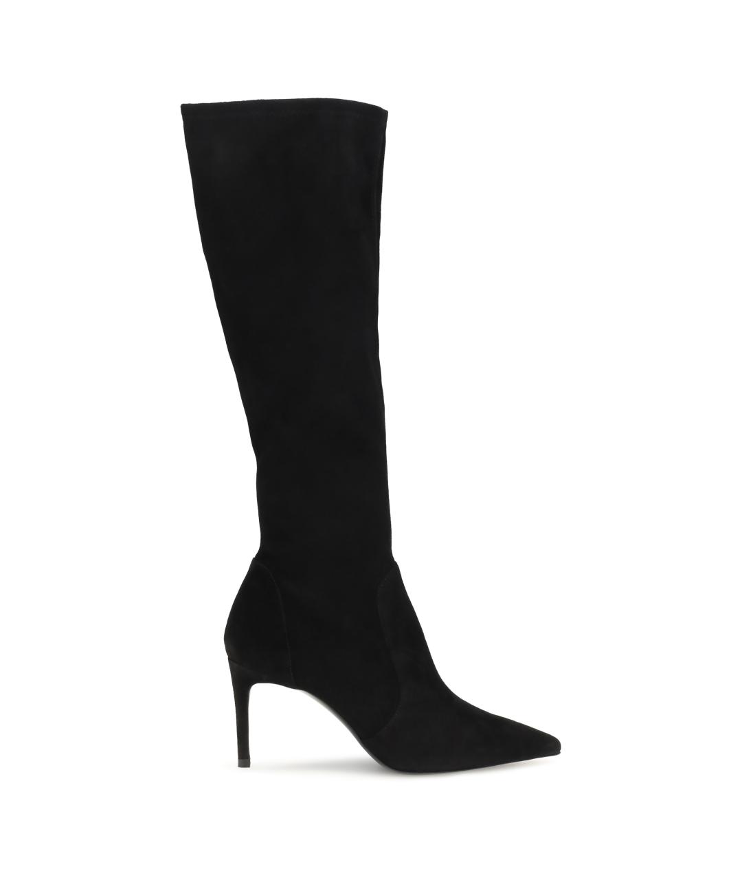 STUART WEITZMAN Черные кожаные сапоги, фото 1