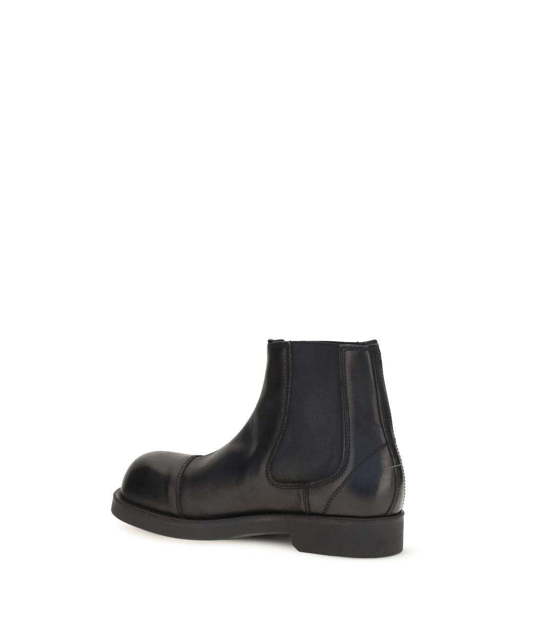 MM6 MAISON MARGIELA Черные кожаные низкие ботинки, фото 3