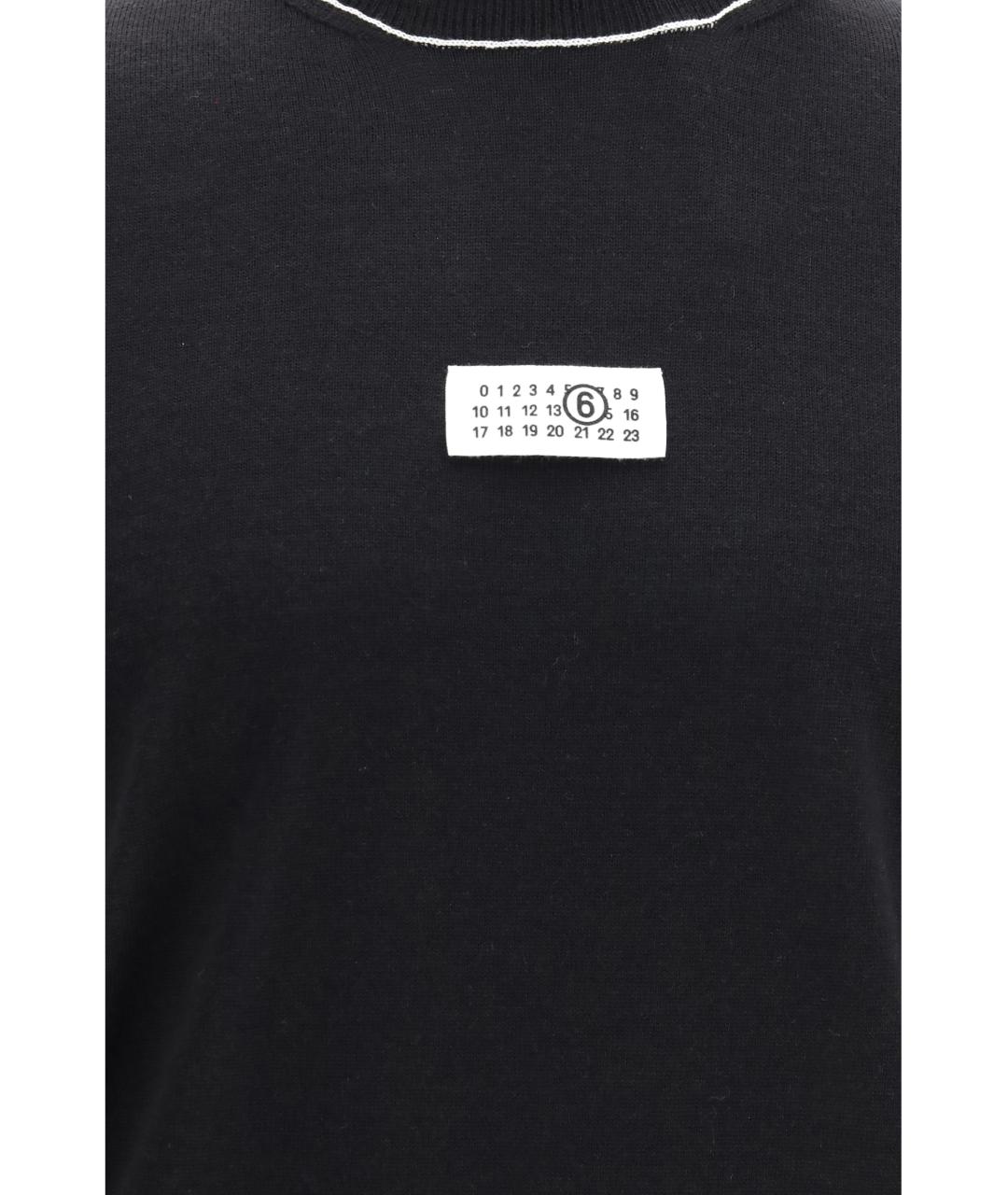 MM6 MAISON MARGIELA Черный шерстяной джемпер / свитер, фото 3