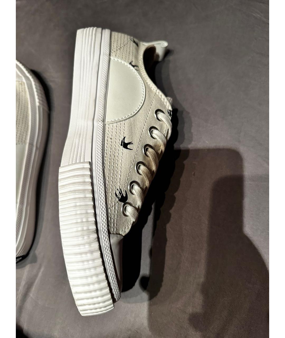ALEXANDER MCQUEEN Белые текстильные кеды, фото 6
