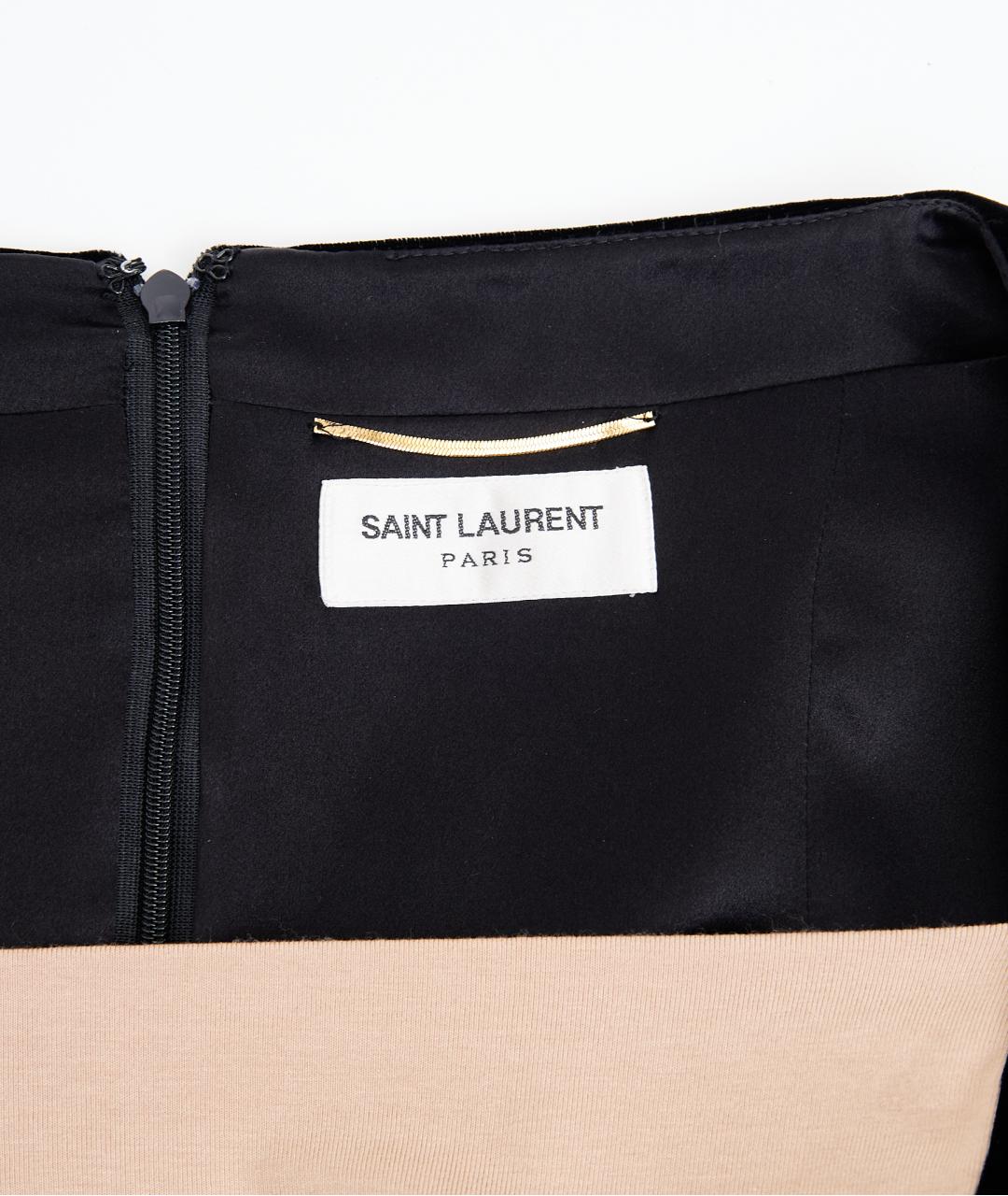 SAINT LAURENT Черное вискозное вечернее платье, фото 3