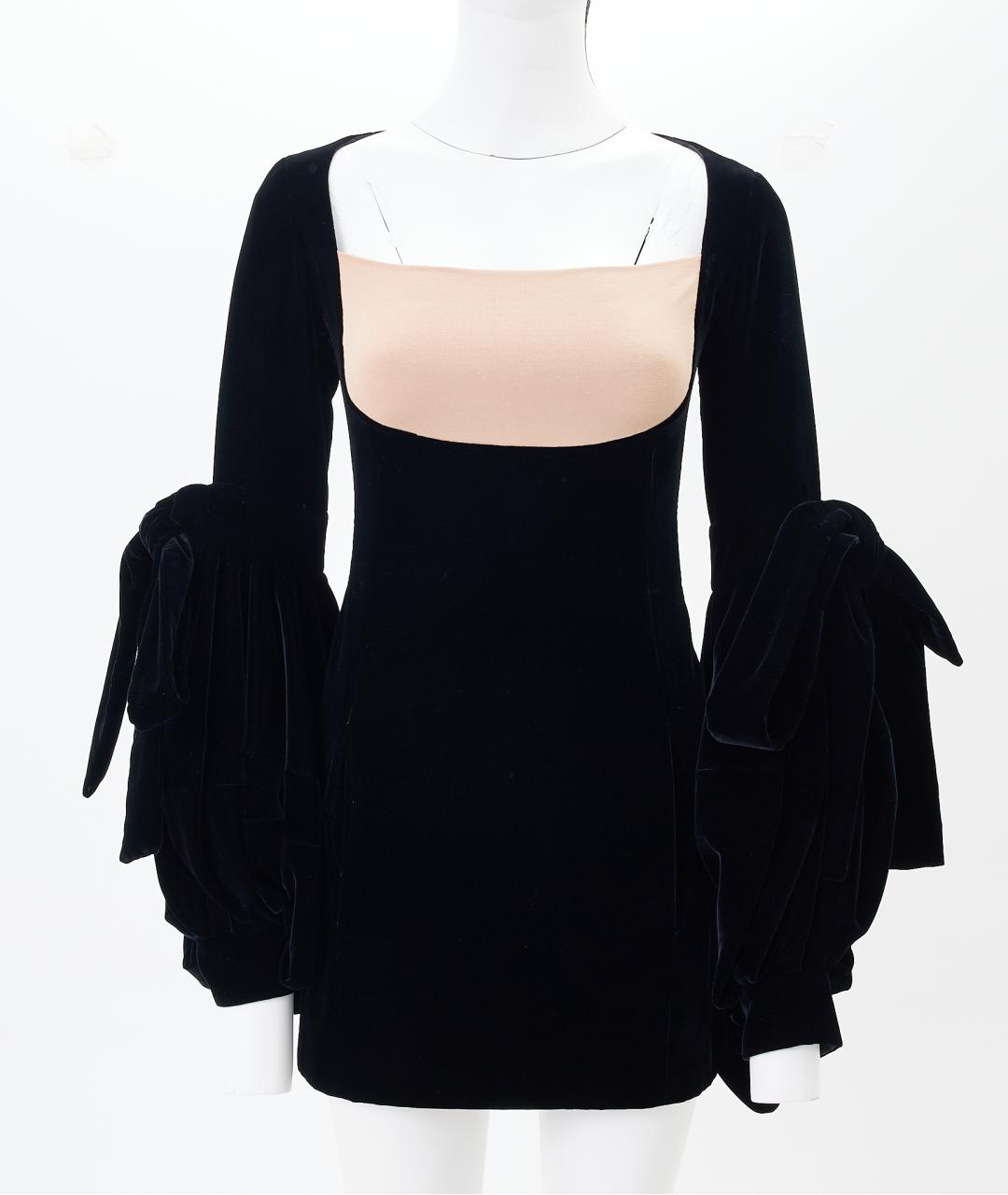 SAINT LAURENT Черное вискозное вечернее платье, фото 6