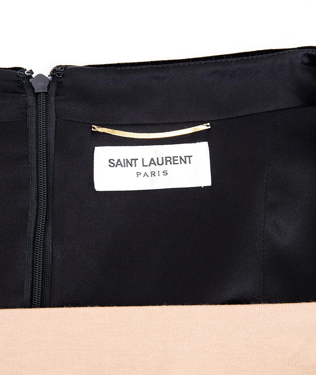 SAINT LAURENT Черное вискозное вечернее платье, фото 9