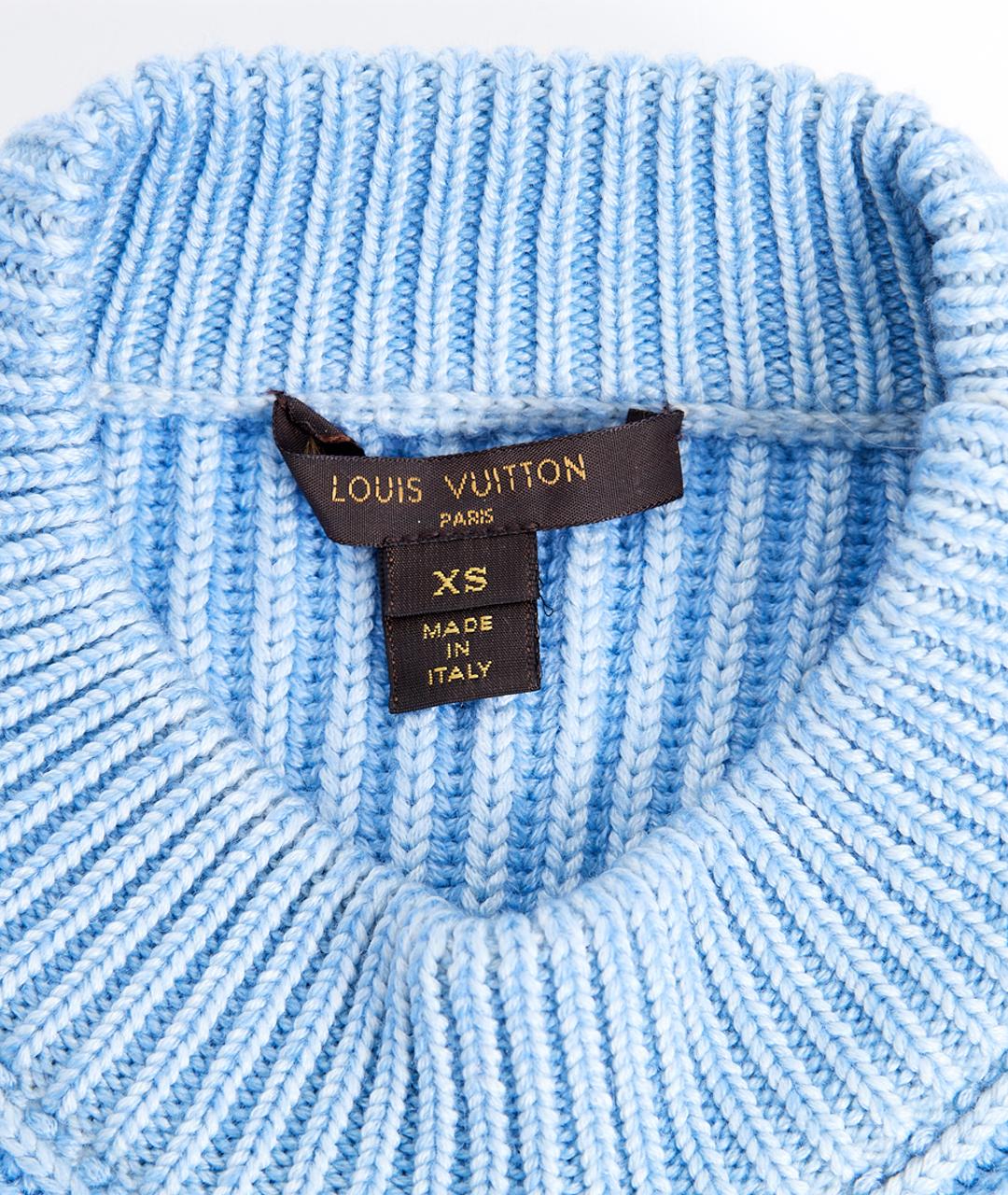 LOUIS VUITTON Голубой кашемировый джемпер / свитер, фото 6
