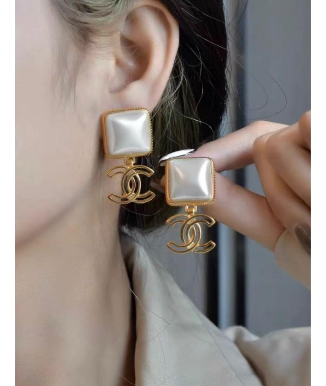 CHANEL Золотые серьги, фото 5