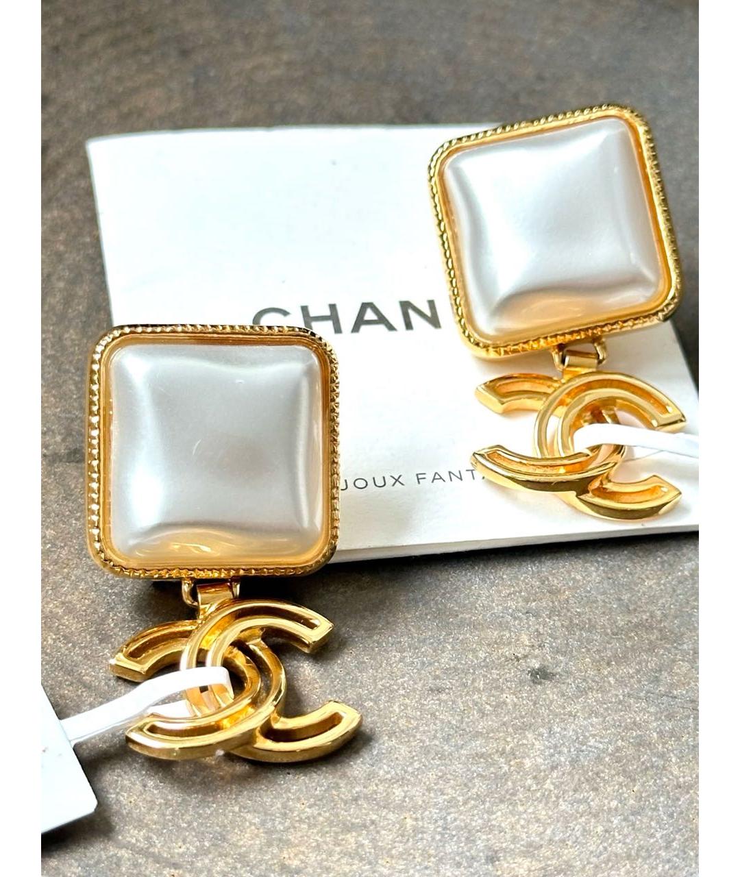 CHANEL Золотые серьги, фото 6