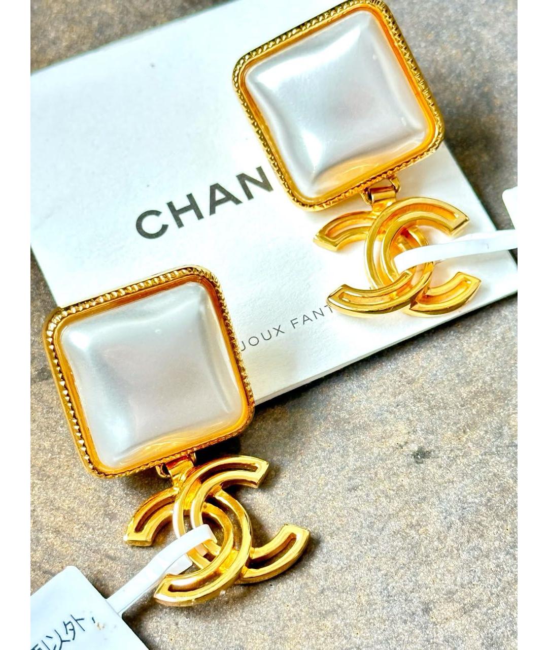 CHANEL Золотые серьги, фото 2