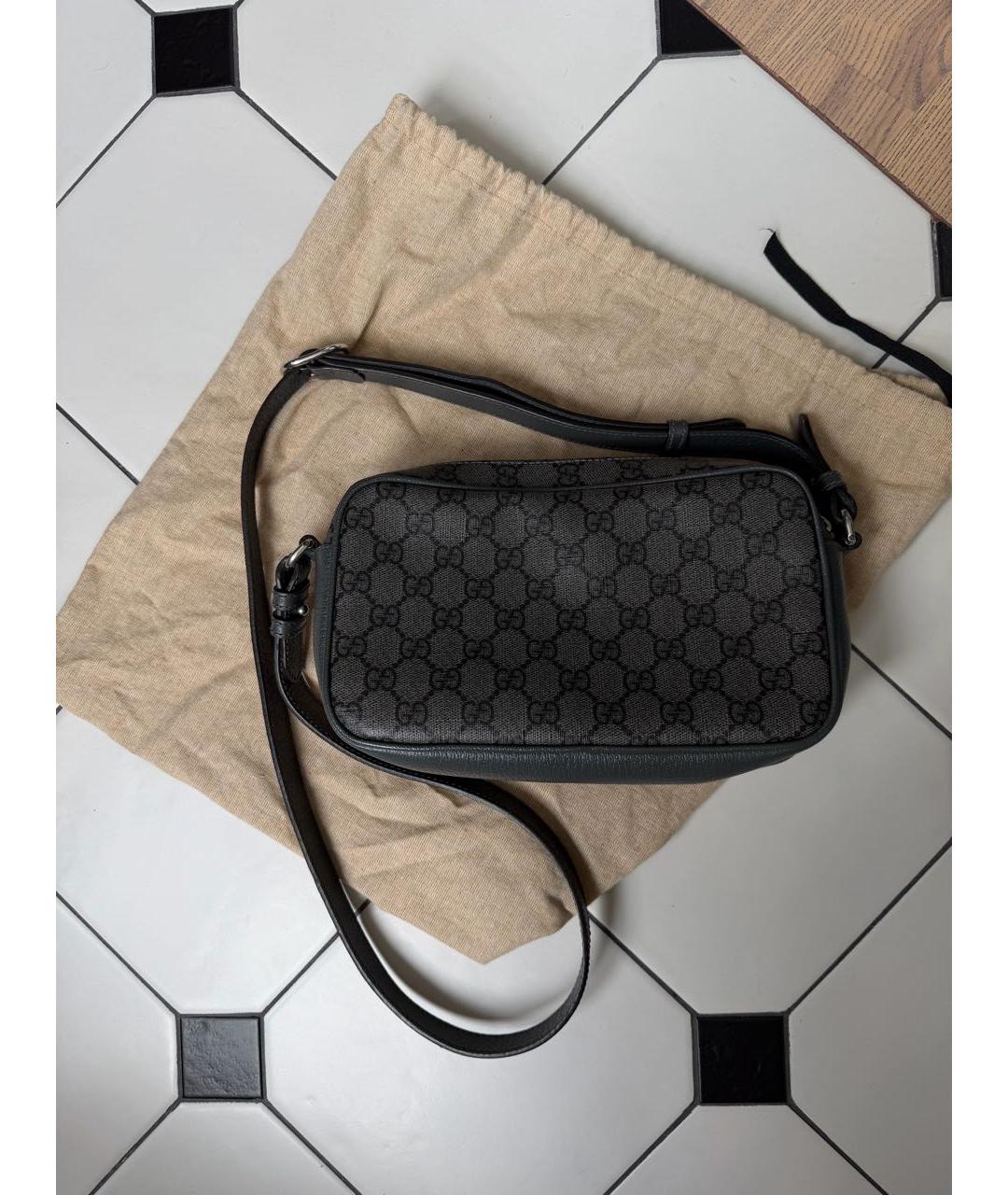 GUCCI Антрацитовая сумка на плечо, фото 3