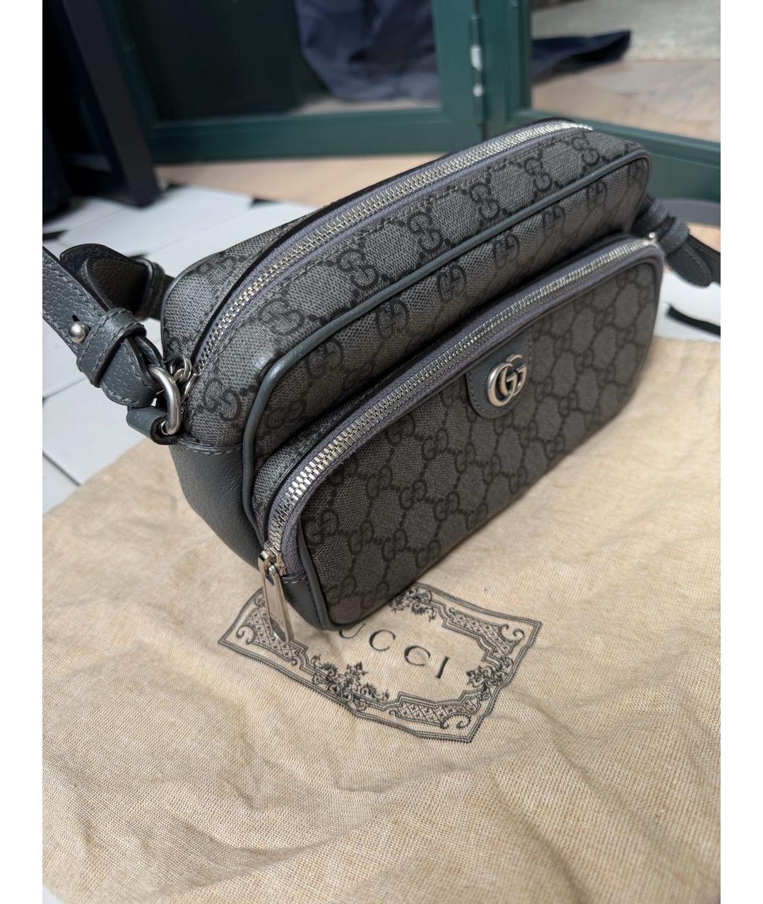 GUCCI Антрацитовая сумка на плечо, фото 2