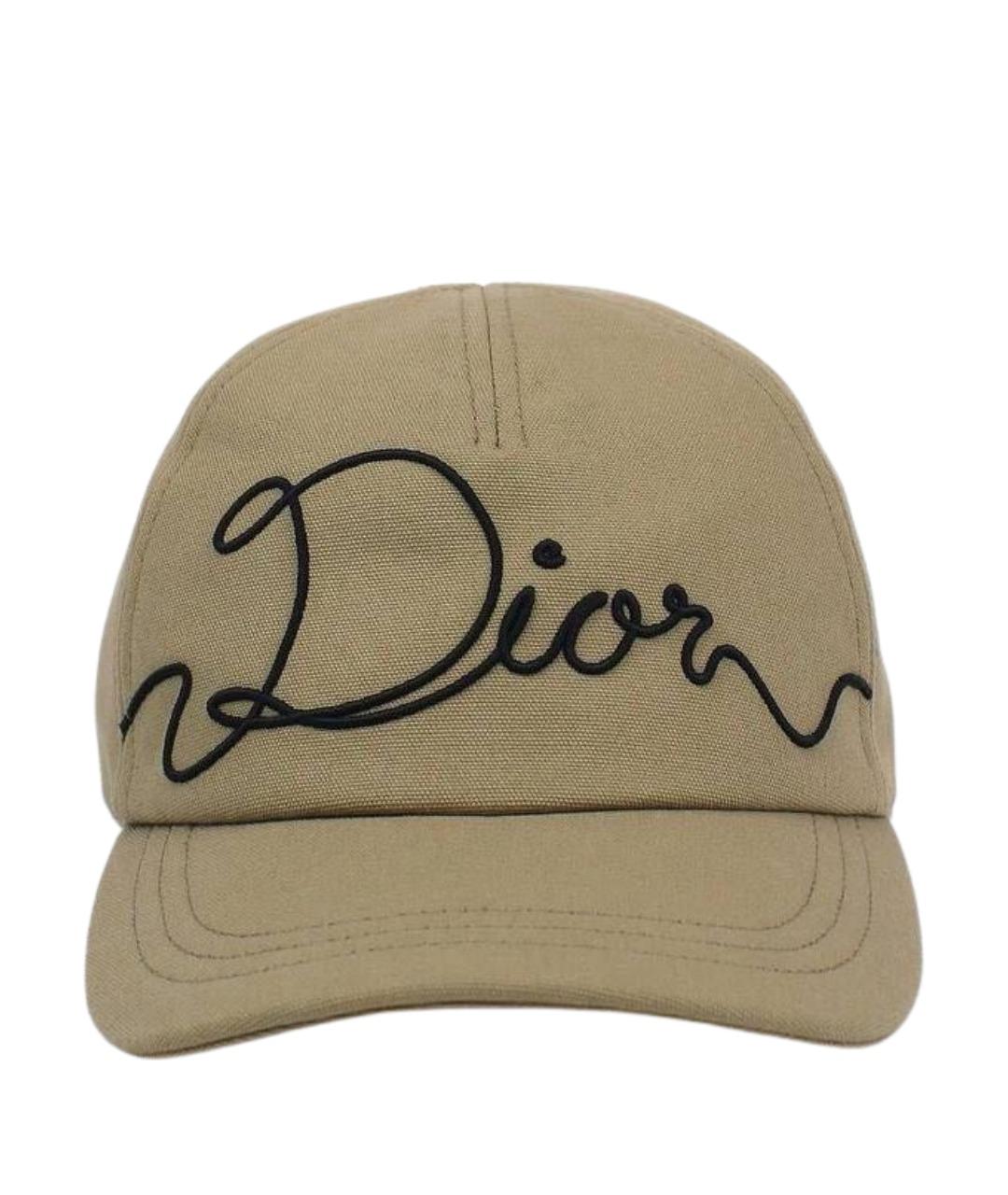 CHRISTIAN DIOR Бежевая хлопковая кепка/бейсболка, фото 1