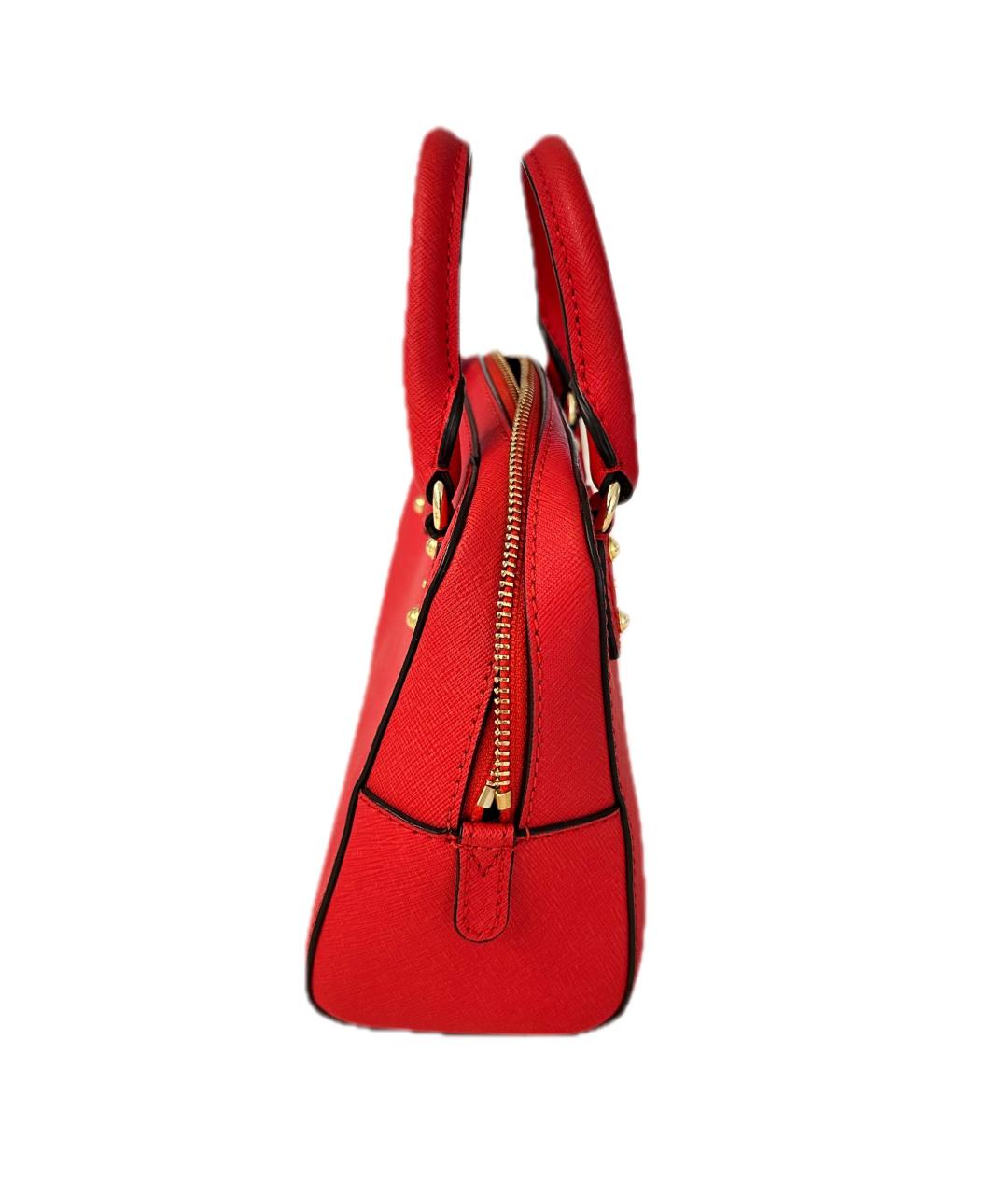 MICHAEL KORS Коралловая кожаная сумка с короткими ручками, фото 2