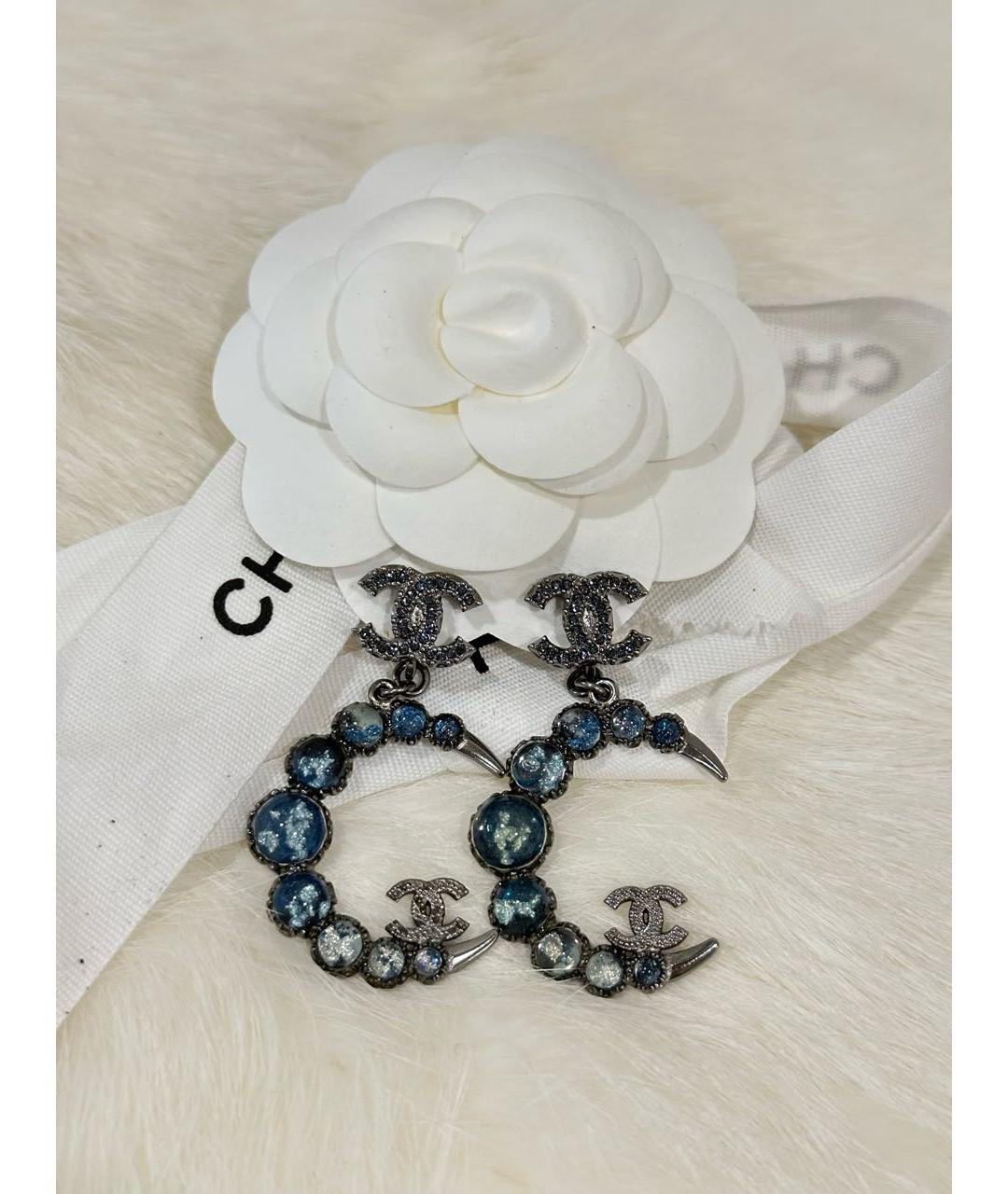 CHANEL Серебряные серьги, фото 2