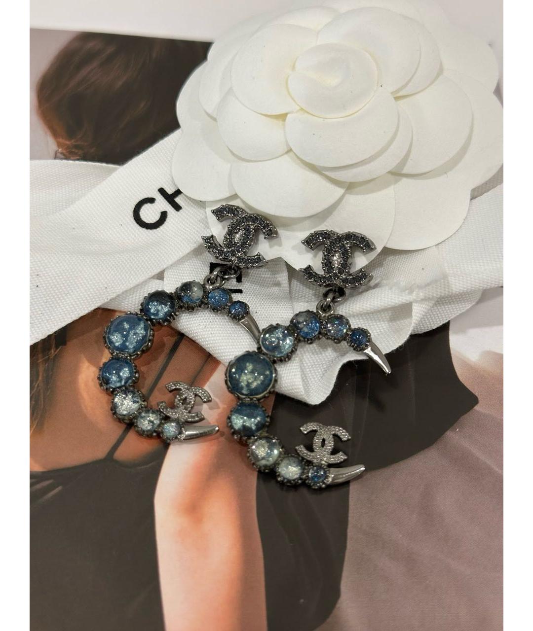 CHANEL Серебряные серьги, фото 4