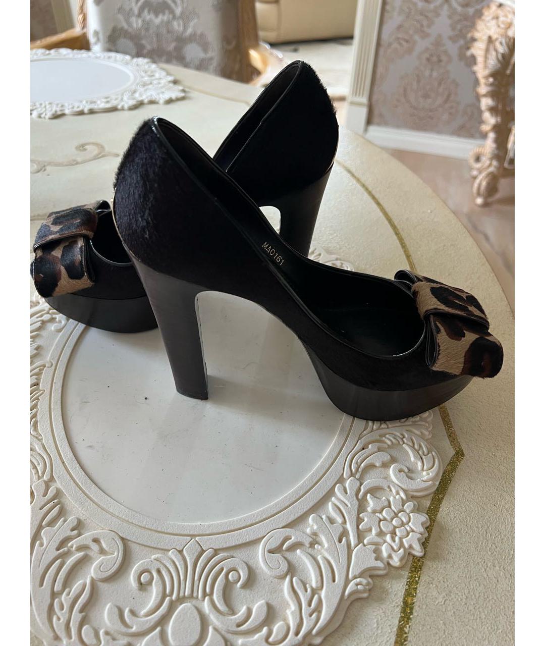 LOUIS VUITTON Черные туфли из экзотической кожи, фото 4