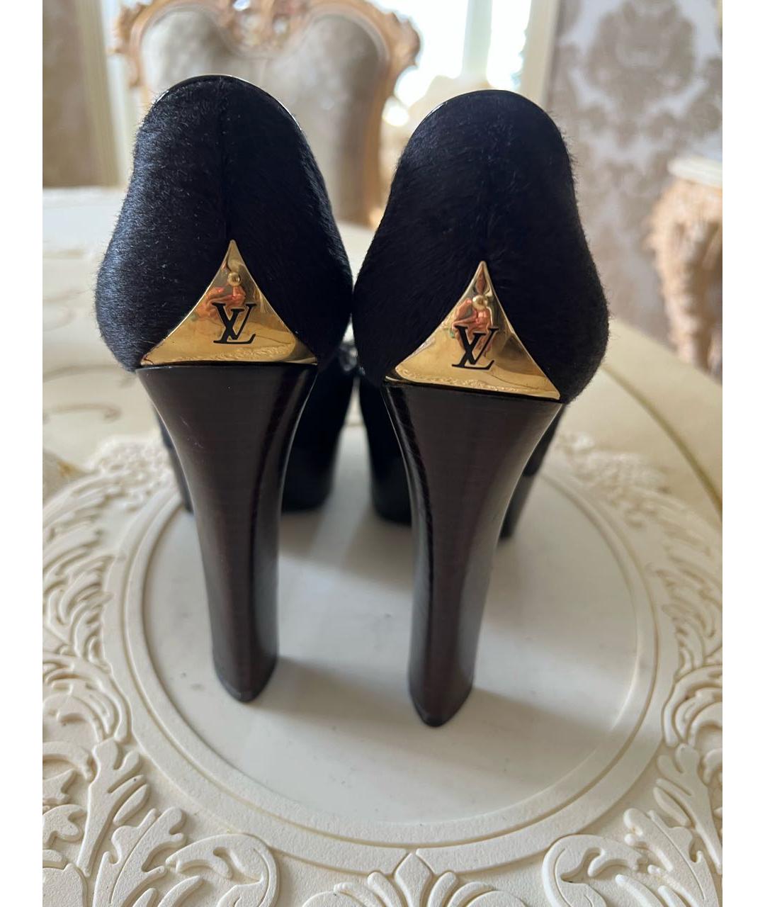 LOUIS VUITTON Черные туфли из экзотической кожи, фото 2
