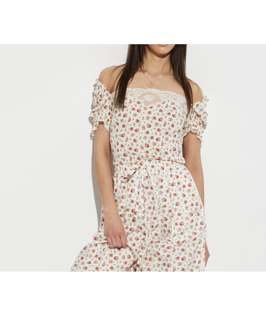 DOLCE&GABBANA Белая шелковая блузы, фото 2
