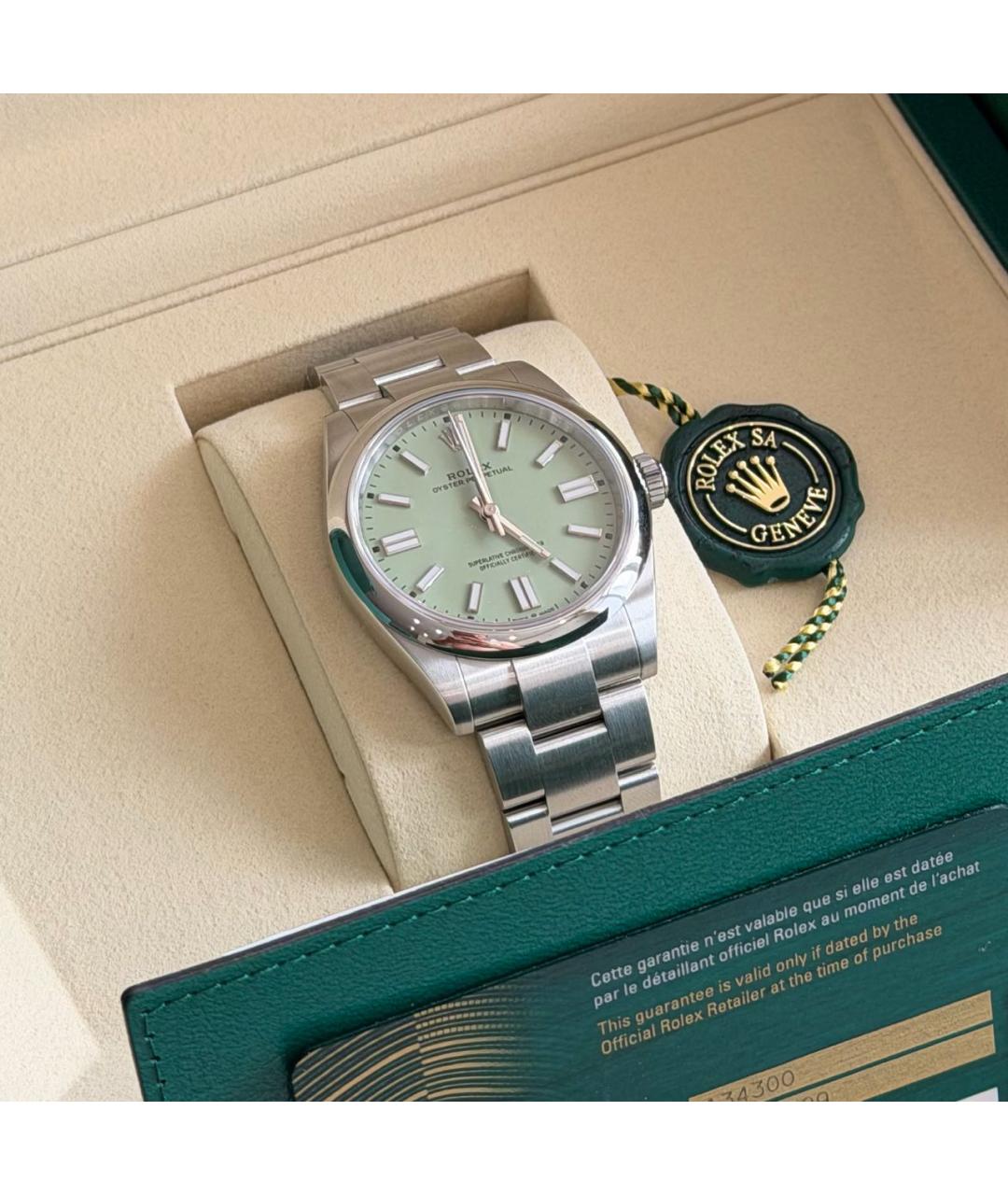 ROLEX Зеленые часы, фото 8