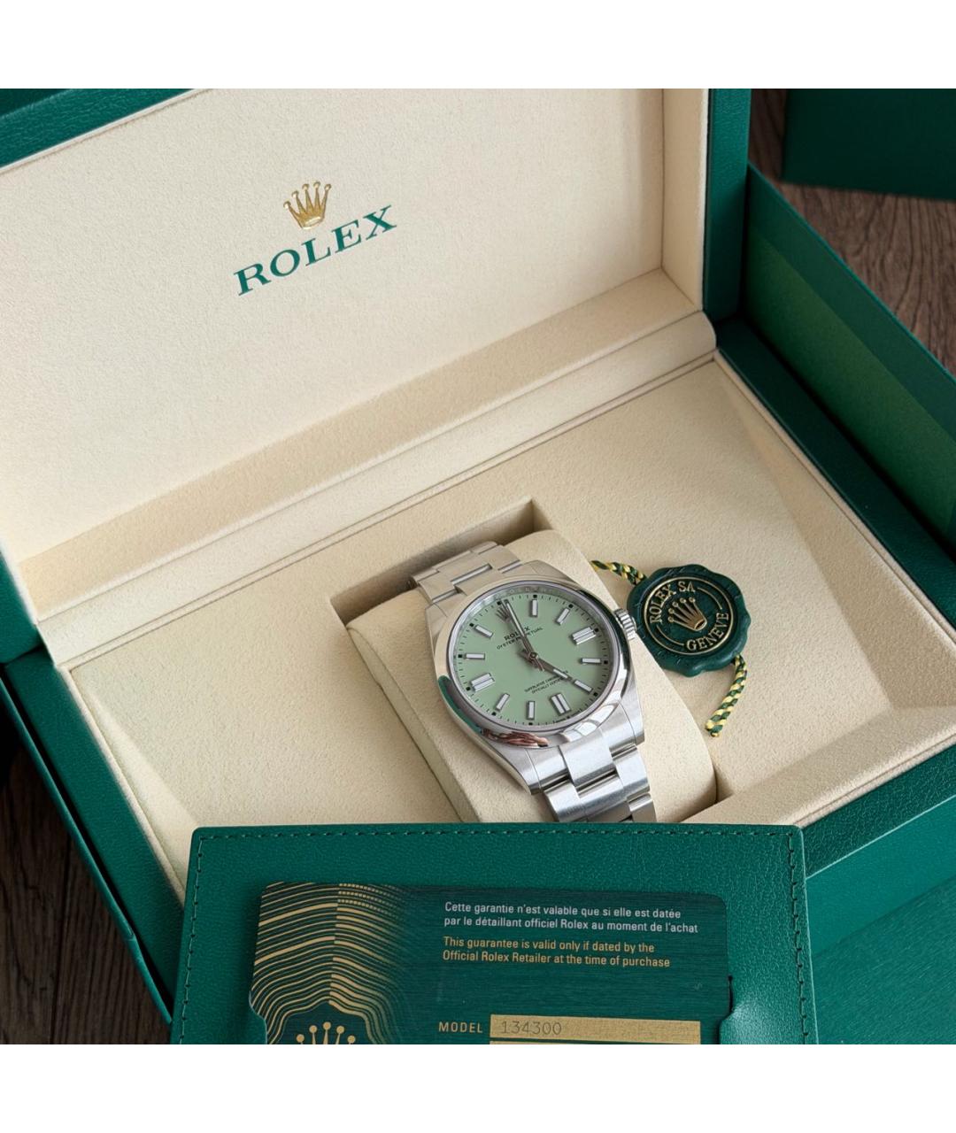ROLEX Зеленые часы, фото 2
