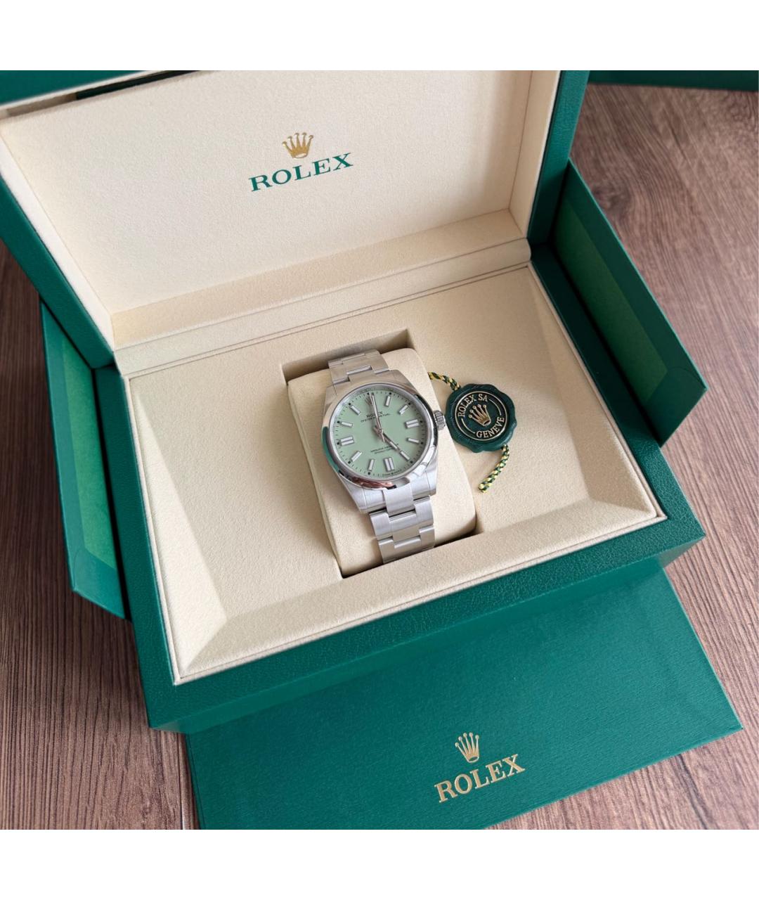ROLEX Зеленые часы, фото 5