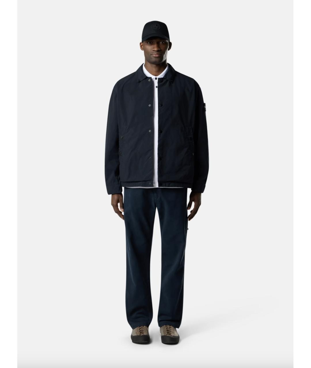 STONE ISLAND Черная полиэстеровая куртка, фото 2