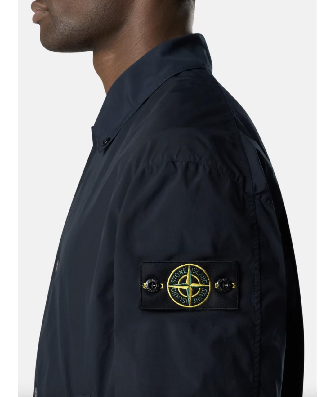 STONE ISLAND Черная полиэстеровая куртка, фото 3