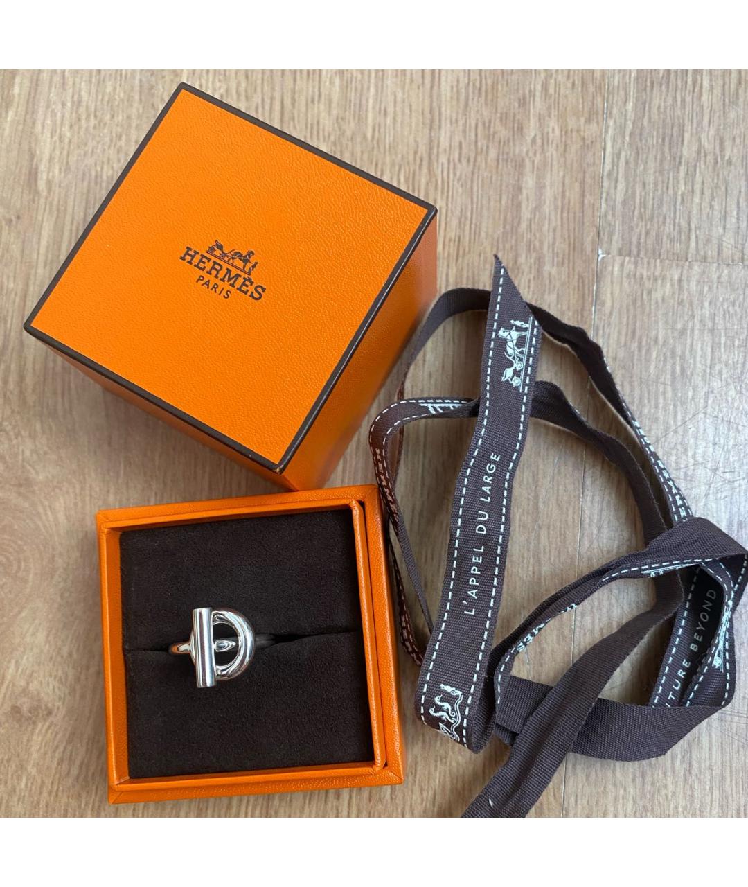 HERMES Серебряное серебряное кольцо, фото 3