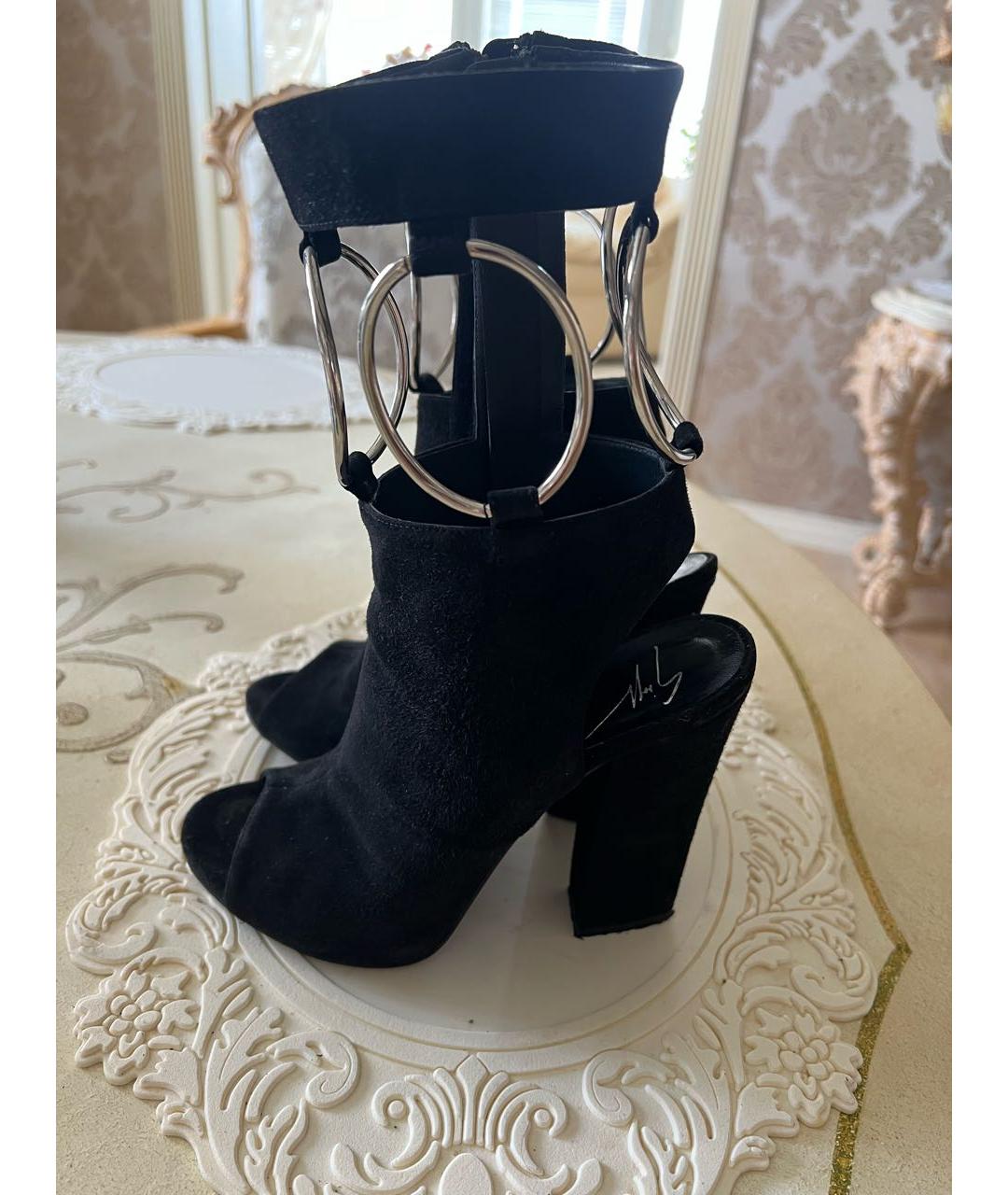GIUSEPPE ZANOTTI DESIGN Черные замшевые ботильоны, фото 3