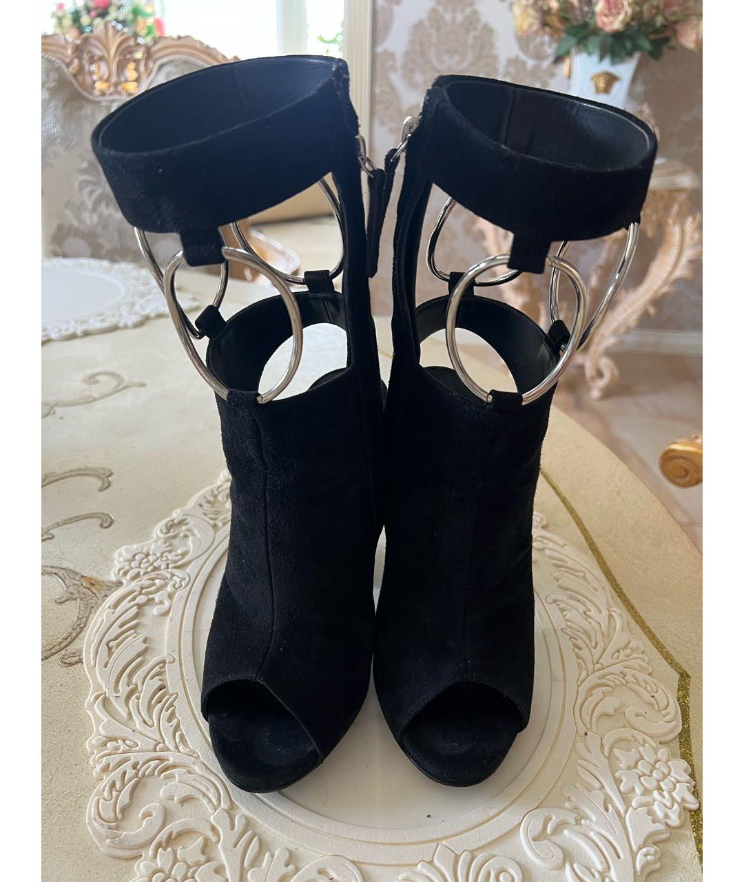 GIUSEPPE ZANOTTI DESIGN Черные замшевые ботильоны, фото 6