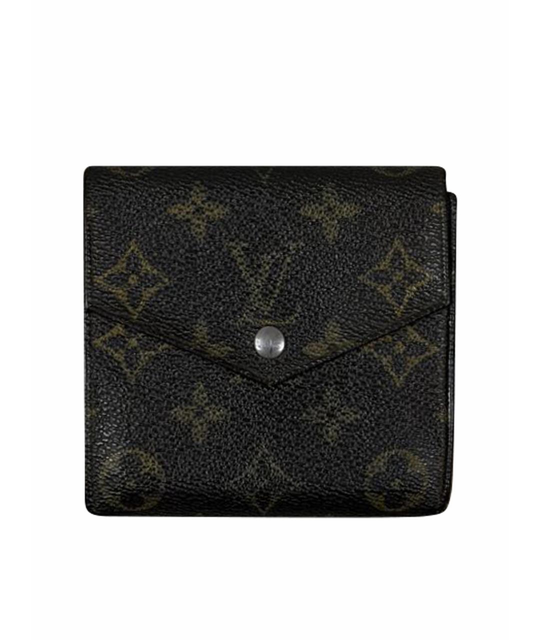 LOUIS VUITTON Коричневый кожаный кошелек, фото 1