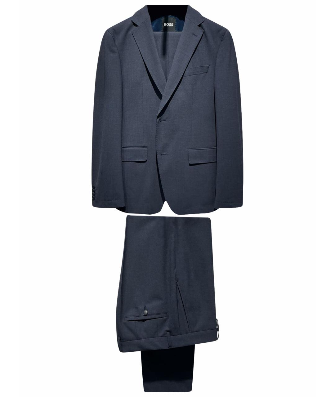 HUGO BOSS Темно-синий классический костюм, фото 1
