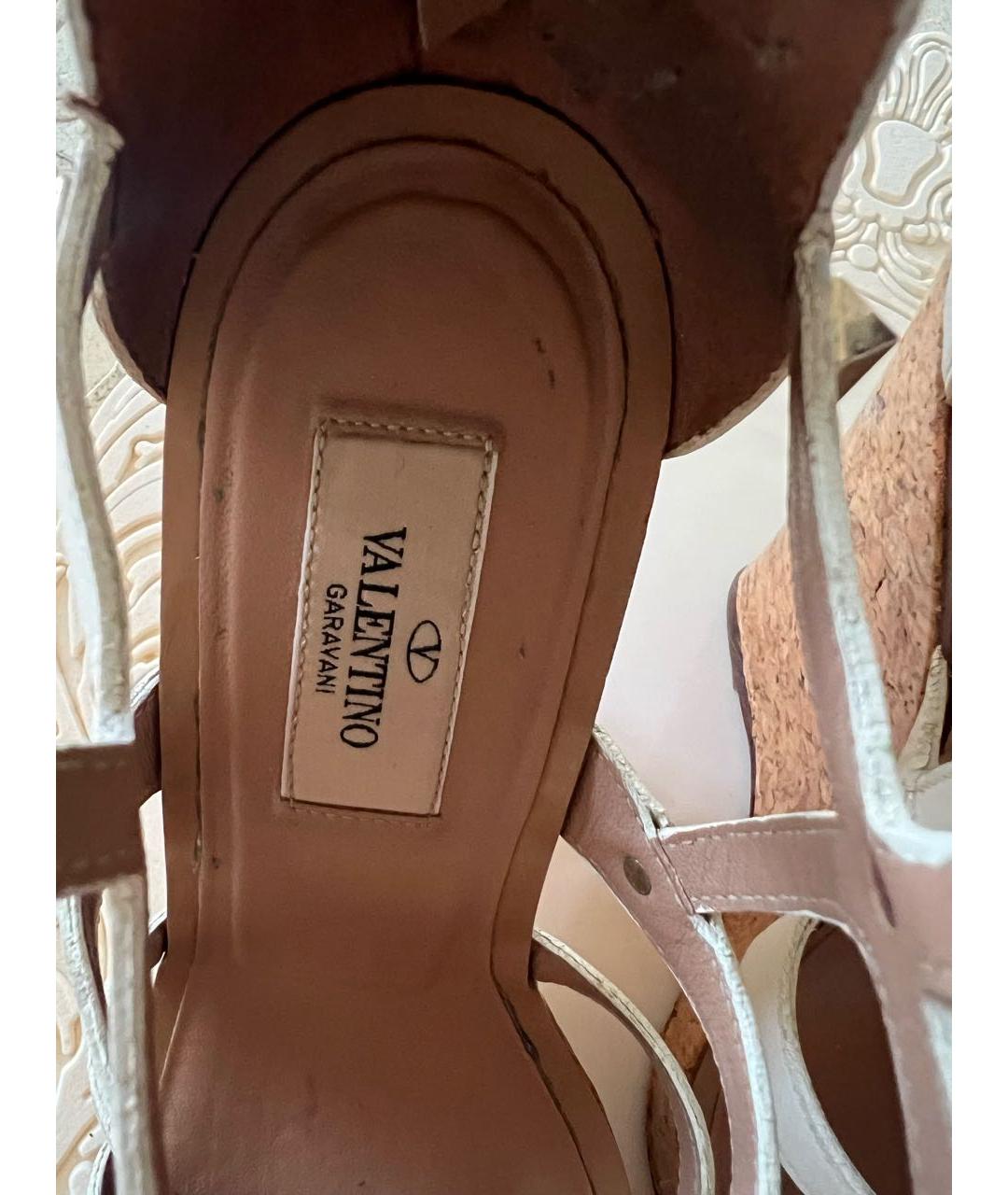 VALENTINO Кожаные босоножки, фото 5