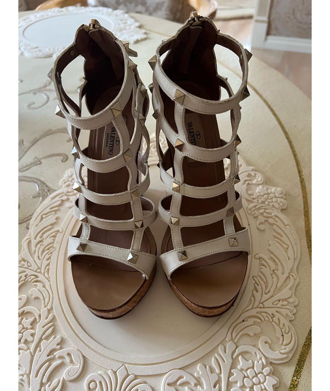VALENTINO Кожаные босоножки, фото 7