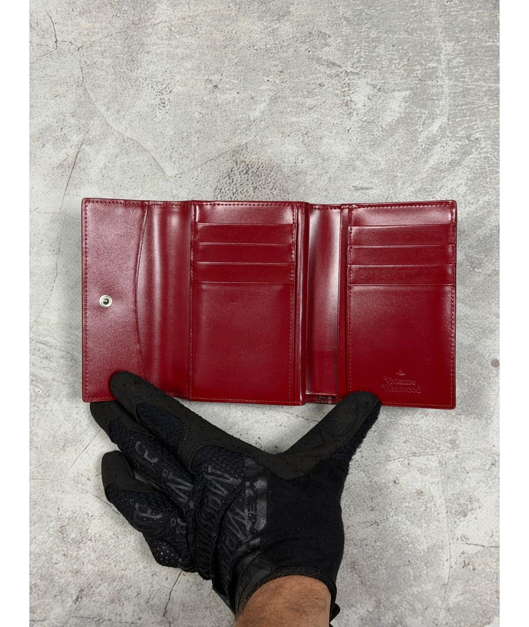 VIVIENNE WESTWOOD Черный кожаный кошелек, фото 8