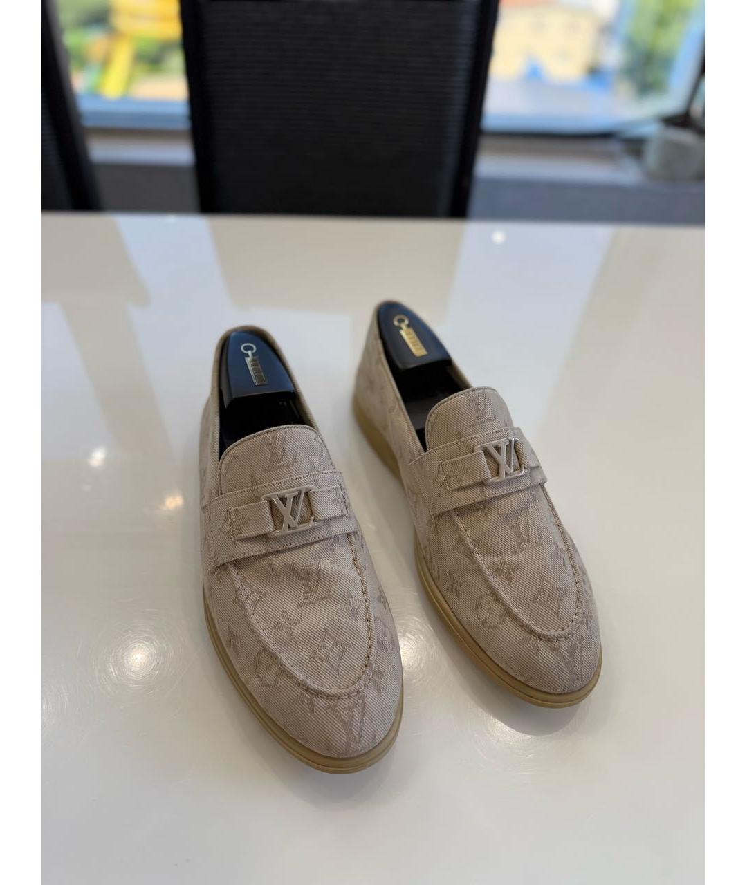 LOUIS VUITTON Бежевые лоферы, фото 3