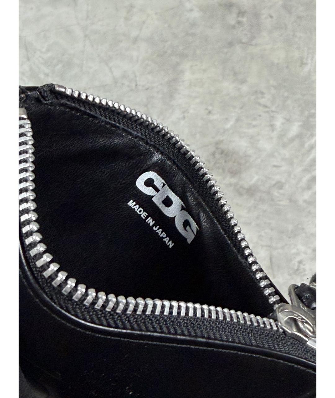 COMME DES GARÇONS Черный кожаный кошелек, фото 4