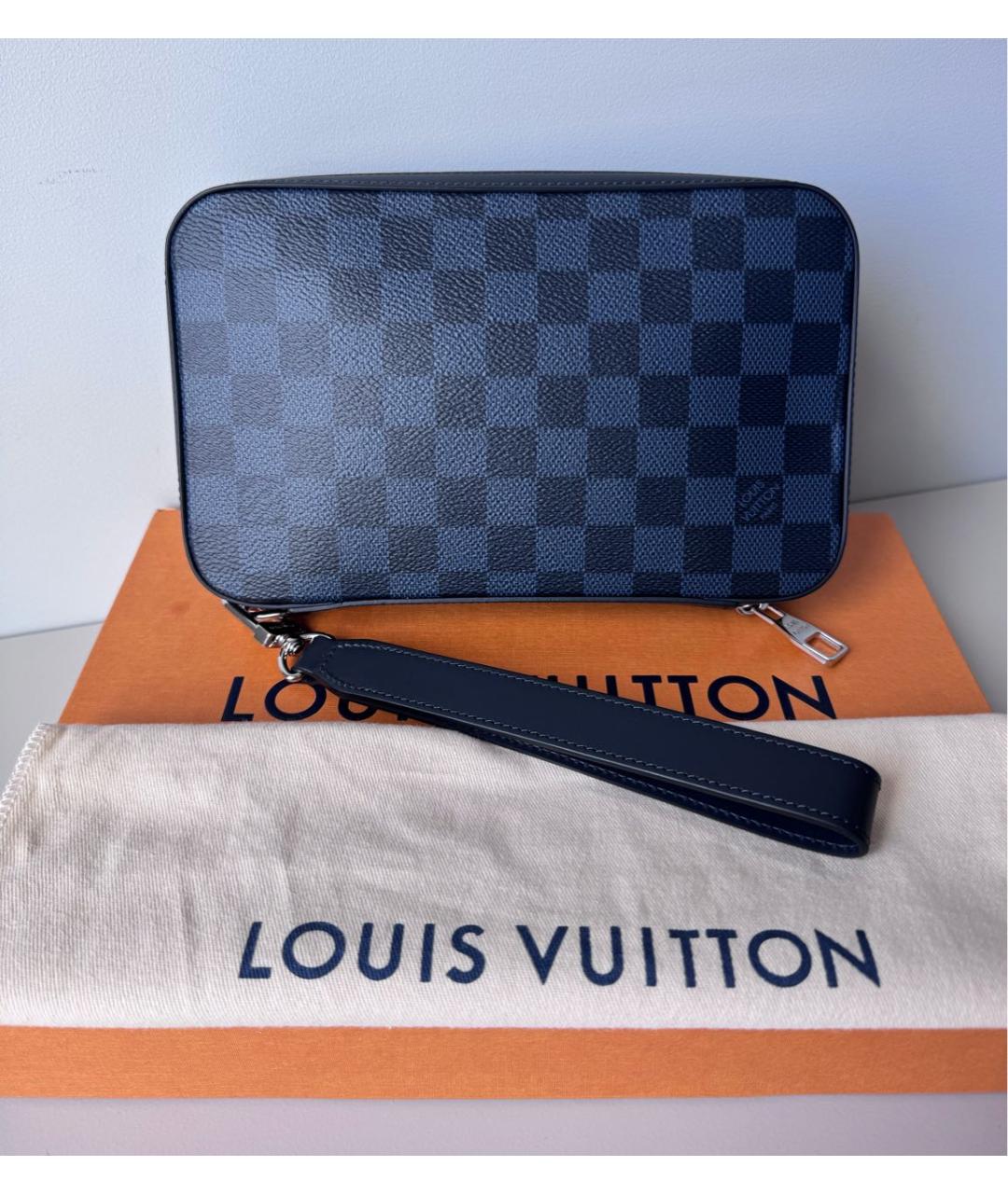 LOUIS VUITTON Синяя барсетка, фото 9